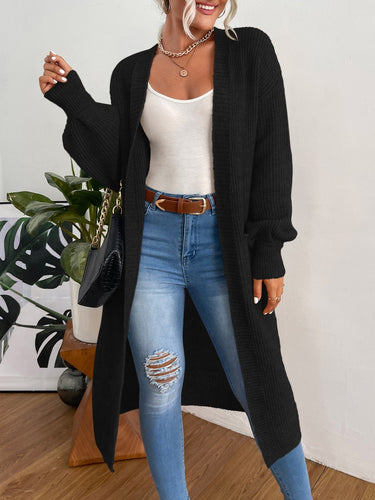 Love God. Store Women Cardigans Black / XS Double Pocket Drop Shoulder Duster Cardigan price