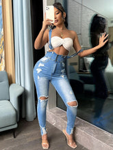 Load image into Gallery viewer, Love God. Store Women Denim Overalls &amp; Jumpsuits SXY High Waist Ripped Denim Overall Jumpsuit price
