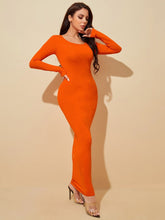 Load image into Gallery viewer, Love God. Store Women Dresses Burnt Orange / XS SXY Solid Maxi Bodycon Dress price
