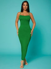 Load image into Gallery viewer, Love God. Store Women Dresses Green / XS SXY Solid Criss cross Backless Bodycon Dress price
