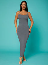 Load image into Gallery viewer, Love God. Store Women Dresses Grey-2 / XS SXY Solid Criss cross Backless Bodycon Dress price
