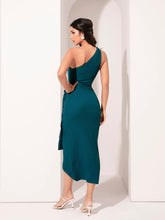 Load image into Gallery viewer, Love God. Store Women Dresses Modely One Shoulder Wrap Knot Side Dress price
