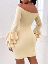 Load image into Gallery viewer, Love God. Store Women Dresses Off Shoulder Layered Sleeve Bodycon Dress price
