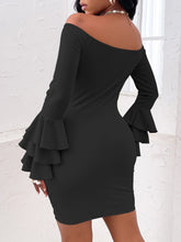 Load image into Gallery viewer, Love God. Store Women Dresses Off Shoulder Layered Sleeve Bodycon Dress price
