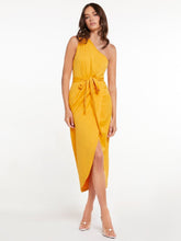 Load image into Gallery viewer, Love God. Store Women Dresses One Shoulder Tulip Hem Belted Dress price
