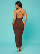 Load image into Gallery viewer, Love God. Store Women Dresses SXY Solid Criss cross Backless Bodycon Dress price
