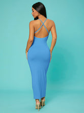 Load image into Gallery viewer, Love God. Store Women Dresses SXY Solid Criss cross Backless Bodycon Dress price
