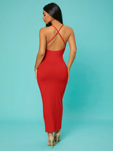 Load image into Gallery viewer, Love God. Store Women Dresses SXY Solid Criss cross Backless Bodycon Dress price
