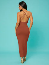 Load image into Gallery viewer, Love God. Store Women Dresses SXY Solid Criss cross Backless Bodycon Dress price
