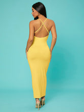 Load image into Gallery viewer, Love God. Store Women Dresses SXY Solid Criss cross Backless Bodycon Dress price
