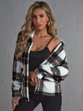 Lade das Bild in den Galerie-Viewer, Love God. Store Women Jackets Plaid Print Drop Shoulder Jacket price
