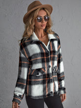 Lade das Bild in den Galerie-Viewer, Love God. Store Women Jackets Plaid Print Drop Shoulder Jacket price
