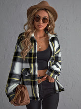 Lade das Bild in den Galerie-Viewer, Love God. Store Women Jackets Plaid Print Drop Shoulder Jacket price
