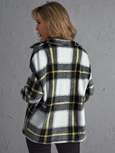 Lade das Bild in den Galerie-Viewer, Love God. Store Women Jackets Plaid Print Drop Shoulder Jacket price
