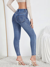 Charger l&#39;image dans la galerie, Love God. Store Women Jeans Button Detail Ripped Skinny Jeans price
