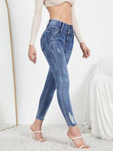 Charger l&#39;image dans la galerie, Love God. Store Women Jeans Button Detail Ripped Skinny Jeans price
