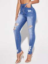 Cargar imagen en el visor de la galería, Love God. Store Women Jeans High Waist Ripped Skinny Jeans price
