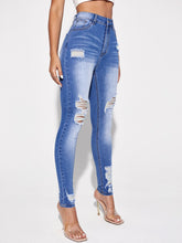 Cargar imagen en el visor de la galería, Love God. Store Women Jeans High Waist Ripped Skinny Jeans price
