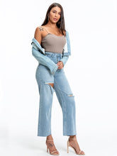 Charger l&#39;image dans la galerie, Love God. Store Women Jeans High Waisted Ripped Detail Palazzo Jeans price
