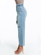 Charger l&#39;image dans la galerie, Love God. Store Women Jeans High Waisted Ripped Detail Palazzo Jeans price
