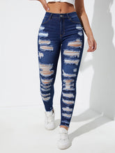 Load image into Gallery viewer, Love God. Store Women Jeans Ladder Distressed Raw Trim Skinny Jeans price
