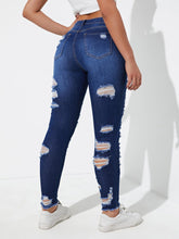 Load image into Gallery viewer, Love God. Store Women Jeans Ladder Distressed Raw Trim Skinny Jeans price
