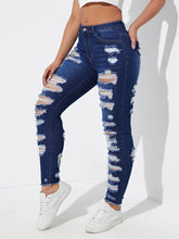 Load image into Gallery viewer, Love God. Store Women Jeans Ladder Distressed Raw Trim Skinny Jeans price
