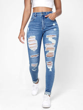 Charger l&#39;image dans la galerie, Love God. Store Women Jeans Ripped Frayed Slant Pocket Skinny Jeans price
