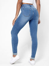 Charger l&#39;image dans la galerie, Love God. Store Women Jeans Ripped Frayed Slant Pocket Skinny Jeans price
