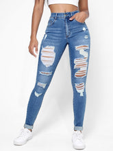 Charger l&#39;image dans la galerie, Love God. Store Women Jeans Ripped Frayed Slant Pocket Skinny Jeans price
