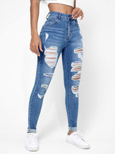 Charger l&#39;image dans la galerie, Love God. Store Women Jeans Ripped Frayed Slant Pocket Skinny Jeans price
