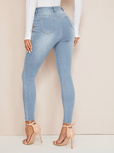 Load image into Gallery viewer, Love God. Store Women Jeans Stonewash Skinny Jeans price
