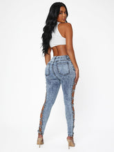 Charger l&#39;image dans la galerie, Love God. Store Women Jeans SXY Crisscross Cutout Skinny Jeans price
