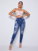 Cargar imagen en el visor de la galería, Love God. Store Women Jeans SXY Curvy High Waist Ripped Skinny Jeans price
