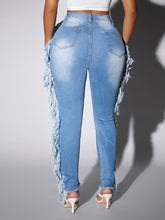 Load image into Gallery viewer, Love God. Store Women Jeans SXY Fringe Trim Skinny Jeans price
