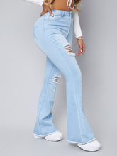 Load image into Gallery viewer, Love God. Store Women Jeans SXY Light Wash Ripped Detail Bootcut Jeans price
