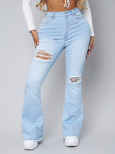 Load image into Gallery viewer, Love God. Store Women Jeans SXY Light Wash Ripped Detail Bootcut Jeans price
