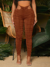 Charger l&#39;image dans la galerie, Love God. Store Women Leggings Rust Brown / XS SXY Cut Out Waist Ruched Leggings price
