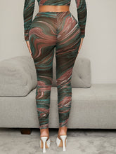 Charger l&#39;image dans la galerie, Love God. Store Women Leggings SXY Allover Print Ruched Mesh Leggings price
