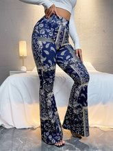 Charger l&#39;image dans la galerie, Love God. Store Women Pants SXY Scarf Print Flare Leg Pants price
