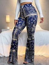 Charger l&#39;image dans la galerie, Love God. Store Women Pants SXY Scarf Print Flare Leg Pants price
