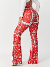 Charger l&#39;image dans la galerie, Love God. Store Women Pants SXY Scarf Print Flare Leg Pants price
