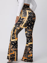 Charger l&#39;image dans la galerie, Love God. Store Women Pants SXY Scarf Print Flare Leg Pants price
