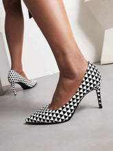 Charger l&#39;image dans la galerie, Love God. Store Women Pumps Geometric Pattern Stiletto Heeled Court Pumps price
