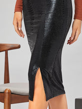 Charger l&#39;image dans la galerie, Love God. Store Women Skirts Faux Croc Leather Slit Pencil Skirt price
