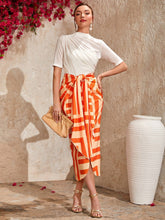 Charger l&#39;image dans la galerie, Love God. Store Women Skirts Striped Knot Front Skirt price
