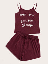 Charger l&#39;image dans la galerie, Love God. Store Women Sleepwear Eyelash Slogan Graphic Cami PJ Set price
