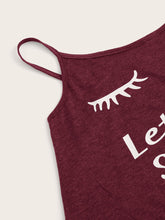 Charger l&#39;image dans la galerie, Love God. Store Women Sleepwear Eyelash Slogan Graphic Cami PJ Set price
