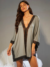 Charger l&#39;image dans la galerie, Love God. Store Women Sleepwear Lace Trim Dolman Sleeve Nightdress price
