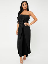 Charger l&#39;image dans la galerie, Love God. Store Women Two-piece Outfits Black / XS SXY Longline Tube Top Pants Set price
